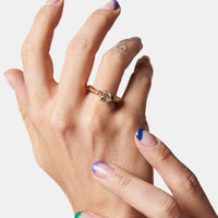 White Love Letter ring