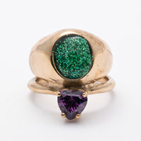 Purple sigillum ring w/ little heart