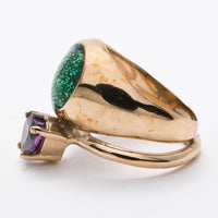 Purple sigillum ring w/ little heart