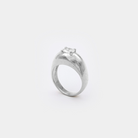 Vega Silver Ring w/ white stone