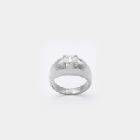 Vega Silver Ring w/ white stone