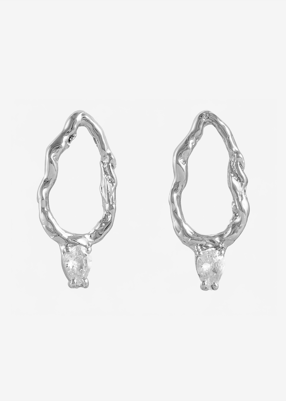 Mini Branch Earrings Silver