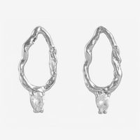 Mini Branch Earrings Silver