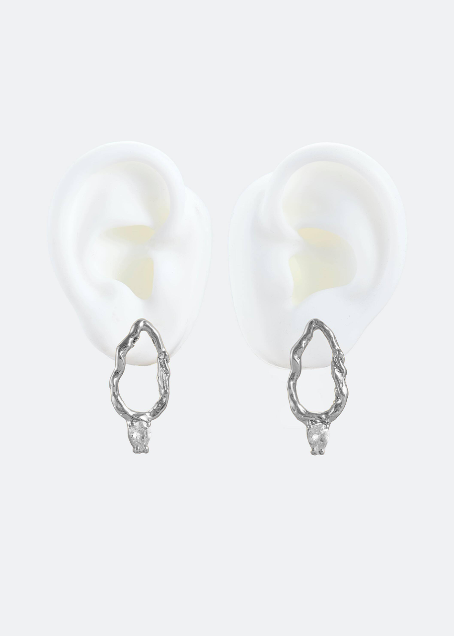Mini Branch Earrings Silver