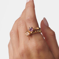 Purple Love Letter ring