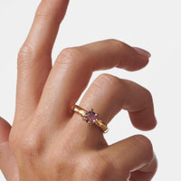 Purple Love Letter ring