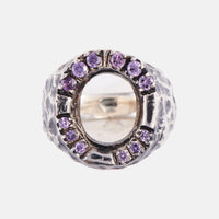 Silver hole sigillum ring