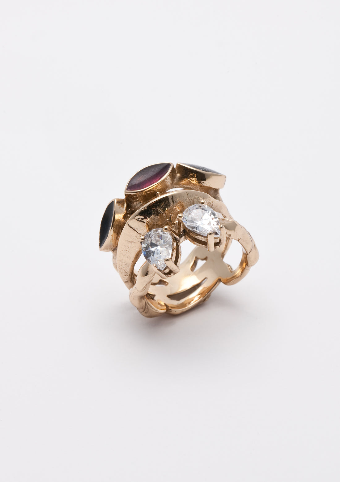 White Kalika ring