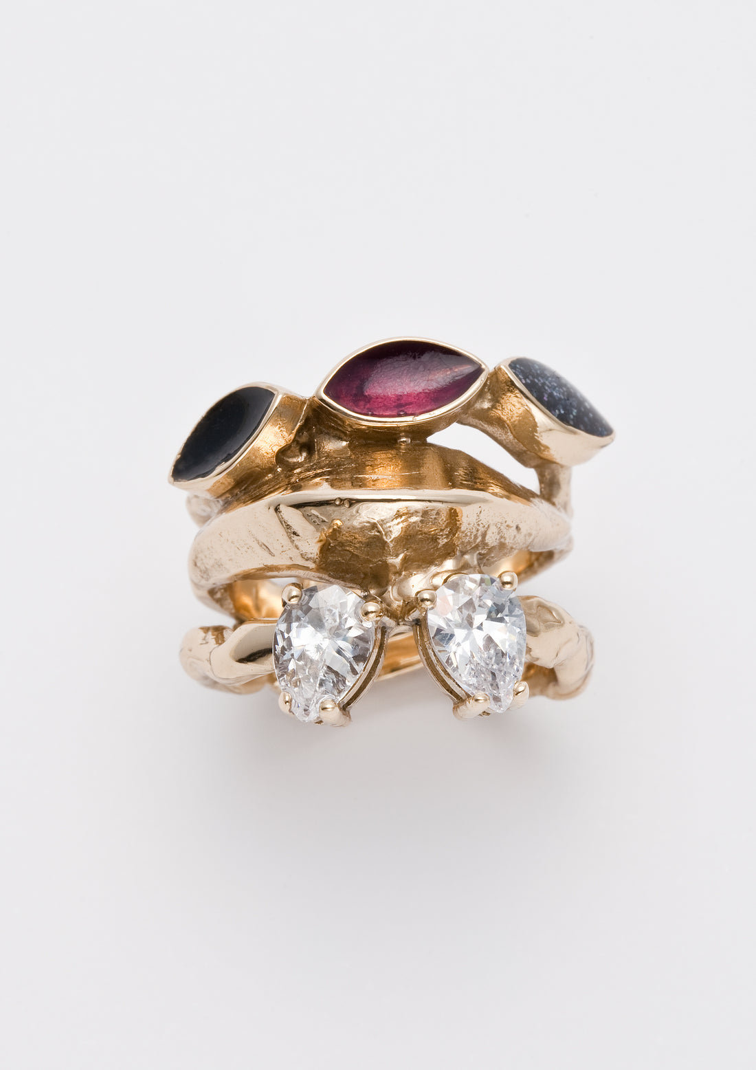 White Kalika ring