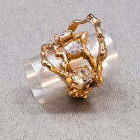 Gold branch ring